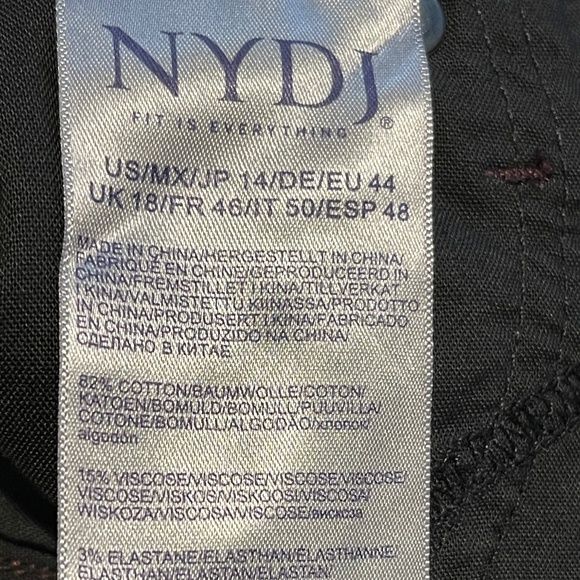 NYDJ Julia Sateen Relaxed High Rise Flared Jeans In Eggplant, 14R - NWT - Picture 8 of 8